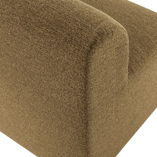 WOOOD eetbank 164 cm rugleuning Mojo Base - Bouclé - Geel/Bruin - 83x164x76