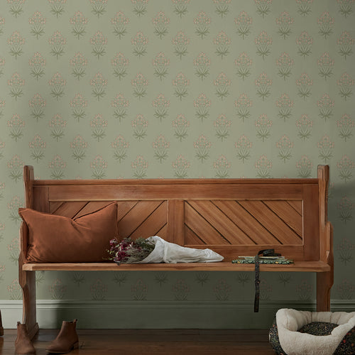 William Morris at Home Vliesbehang - Hyacinth Flower Peony & Sage