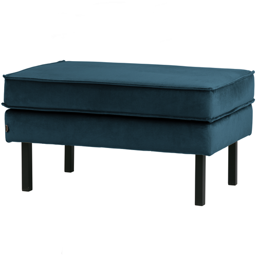 BePureHome hocker op poten Rodeo - Velvet - Blauw - 45x84x54 - vtwonen shop