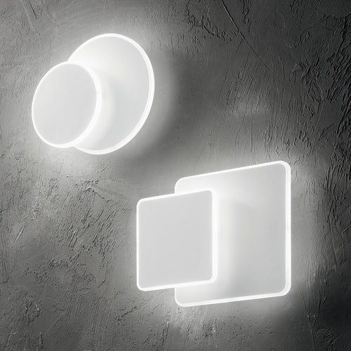 LED decoratieve ronde inbouw wandlamp wit, 3000K