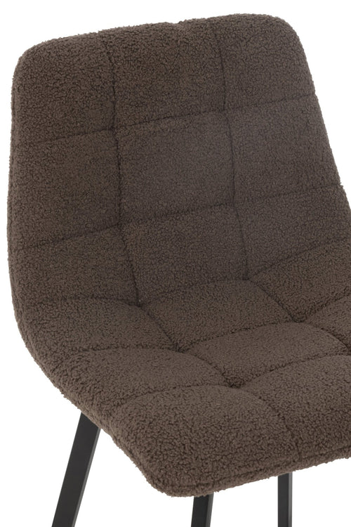 J-Line barstoel Kent - metaal/polyester - bruin