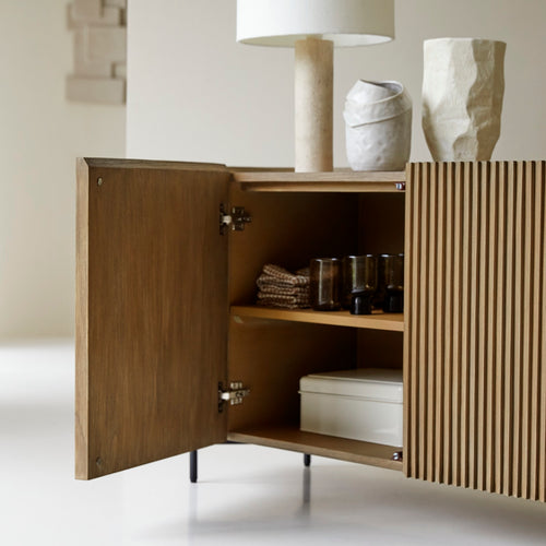 Tikamoon Buffet van mindihout 150 cm - Bruin