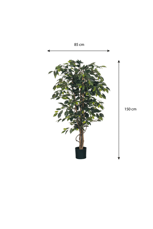 Mica Decorations Ficus Kunstplant - H150 x Ø85 cm - Groen