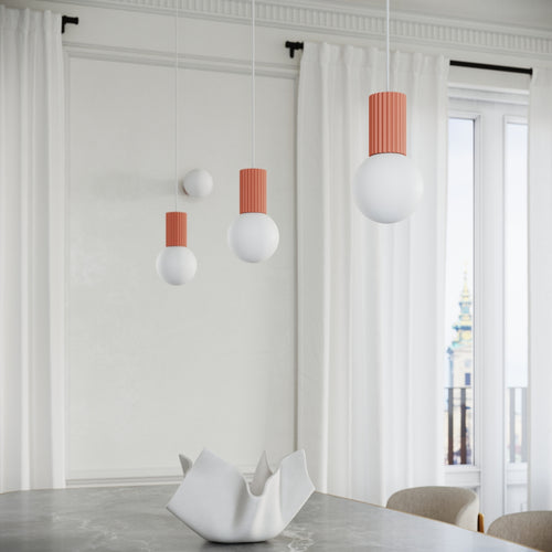 Sollux Lighting Hanglamp HALO 3P perzik - 25x25x125cm