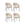 Furnhouse eetkamerstoelen armleuning Natalie - Zwart - Stof (Bouclé) - Set van 4
