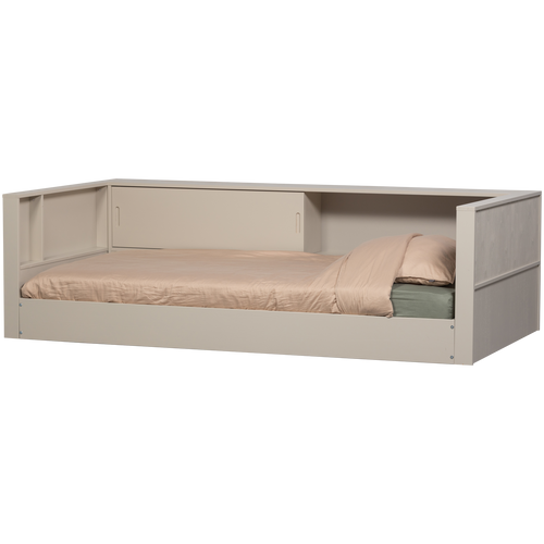WOOOD bedbank Carter - Grenenhout - Dust/Beige - 90x200
