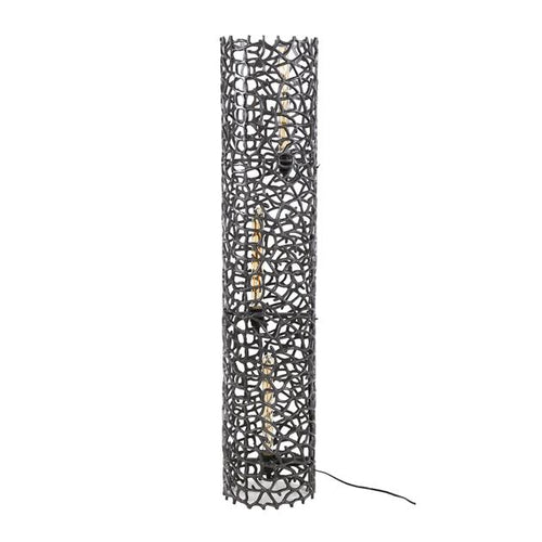 Giga Meubel Vloerlamp Weaver - Zwart Metaal - 3-Lichts - 25x25x122cm - vtwonen shop