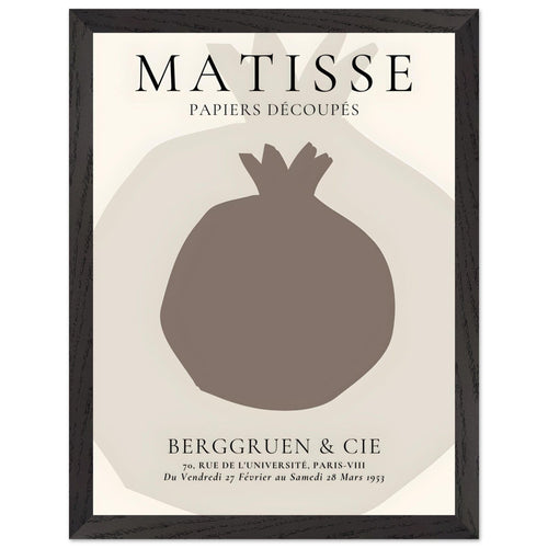 Artfulprints Poster met Lijst Matisse – Still fruit   - 30x40 cm - Grijs