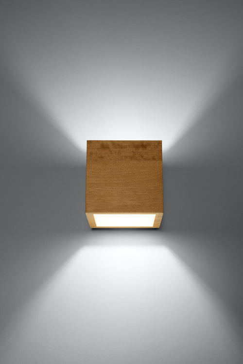 Sollux wandlamp Quad - 1 lichts - 12  x 10   cm - bruin - vtwonen shop