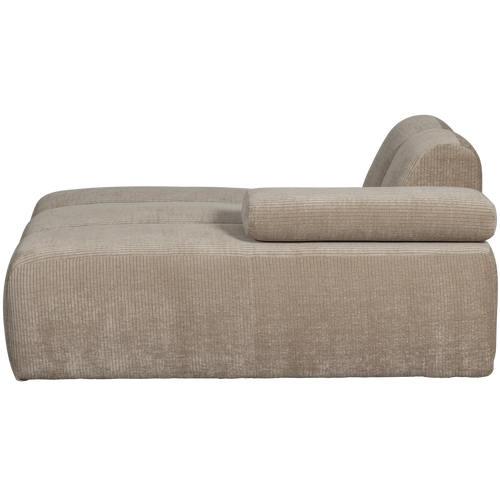 WOOOD chaise longue element rechts Mojo - Ribstof - Zand -74x162x122cm - vtwonen shop