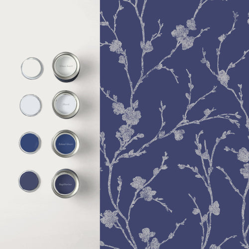 Graham & Brown Vliesbehang - Meiying Cobalt - 10mx53cm - vtwonen shop