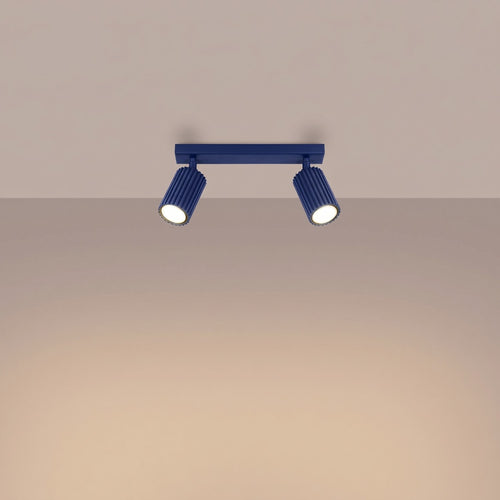 Sollux Lighting Plafondlamp KARBON 2 ultramarijn - 30x6,5x16,5cm