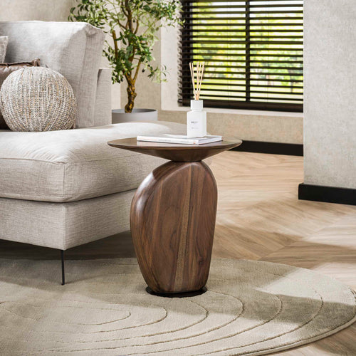 Giga Meubel Bijzettafel Art - Bruin Acaciahout - 45x36x50cm - vtwonen shop