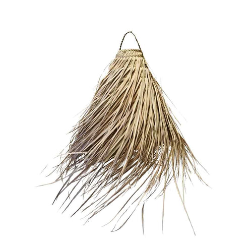 NOA MAY Hanglamp Fringe -naturel - palmblad - Ø 33 x h 33 cm