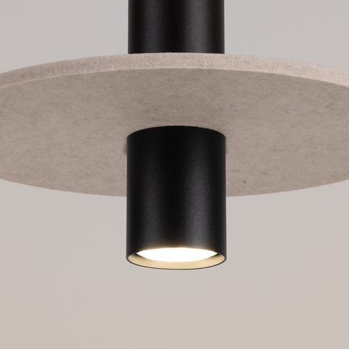 Sollux Lighting Hanglamp PELTA 1 zwart/beige - 30x30x126cm