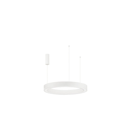 Merano Hartford Geïntegreerde LED Hanglamp Plafondlamp Sandy White Aluminium LED 60W 3116Lm 2700K - 4000K + Afstandsbediening