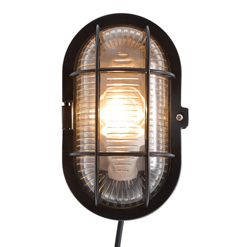 Nordlux Oval Wandlamp Buiten - E27 - IP44 - Zwart