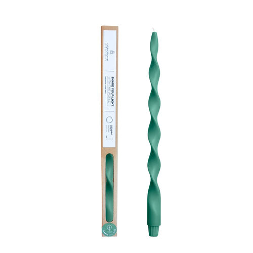 Originalhome spiraalkaars 40 cm - dunkelgroen