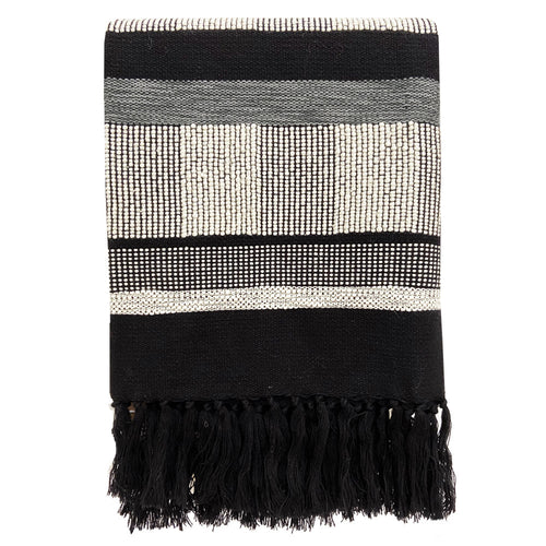 Malagoon plaid - zwart textuur - 125x150cm