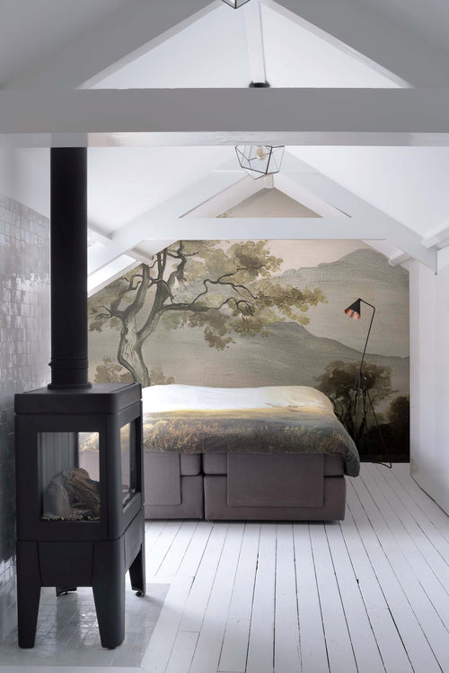 ESTAhome fotobehang Italiaans landschap donkergroen - 400 x 279 cm - 159426 - vtwonen shop