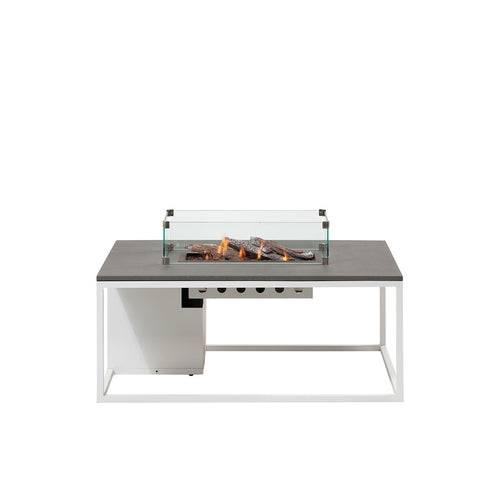 Cosi Fires Cosiloft lounge vuurtafel 120 cm wit - grey top - vtwonen shop