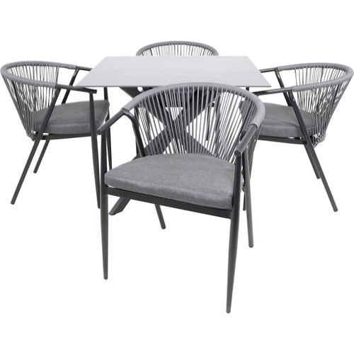 Lesli Living tuintafel Crest - zwart - 90x90x73cm