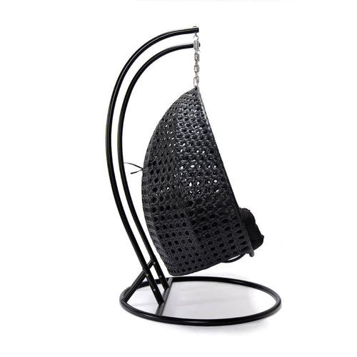 Home Deluxe Polyrotan Hangstoel TWIN Zwart Met Regenhoes - vtwonen shop