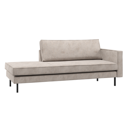 WOOOD daybed rechts Rodeo - Ribstof - Ecru - 85x203x86 - vtwonen shop