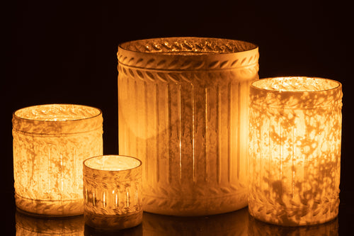 J-Line kaarshouder Ezy - glas - wit - extra large - vtwonen shop