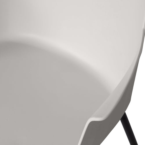 WOOOD eetkamerstoelen outdoor Foppe - Pp/Metaal - Mist - Set van 2 - vtwonen shop