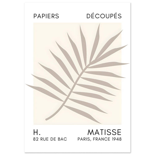Artfulprints  Matisse – Floral reef grey   poster A4 21x29.7 cm - vtwonen shop