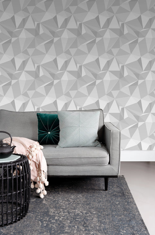 Sanders & Sanders behang grafisch 3D motief grijs - 50 x 900 cm - 935271 - vtwonen shop
