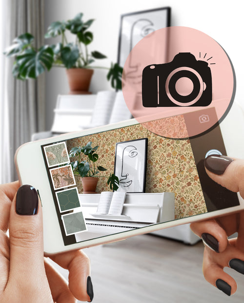 ESTAhome behang bloemetjes okergeel en donker beige - 50 x 900 cm - 131320 - vtwonen shop