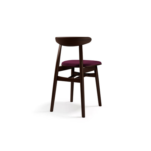 Set van 2 stoelen Bony flueel bordeaux - 47x42x80cm