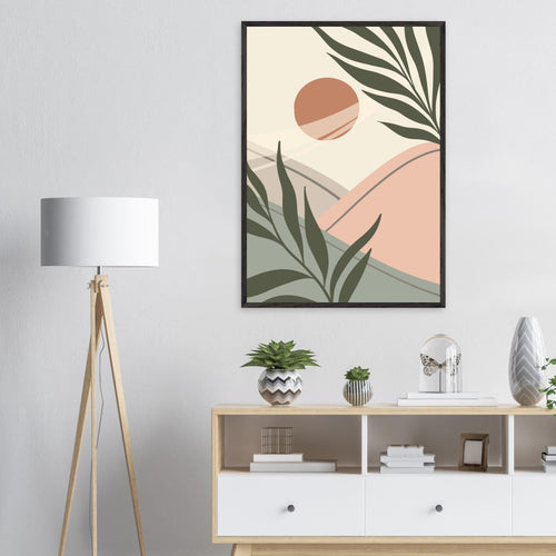 Artfulprints Poster Boho – Serene moment   - A4 21x29.7 cm - beige