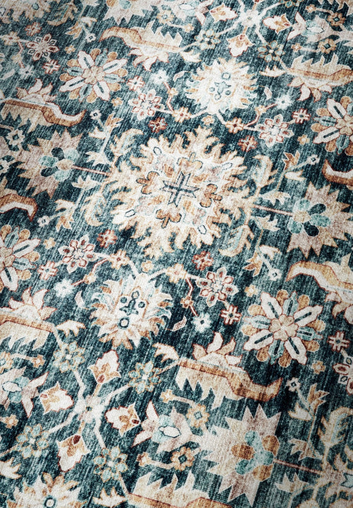 ELLE Decoration Imagination Shortpile Rug Saveh Blue Cream 200x290 cm - vtwonen shop