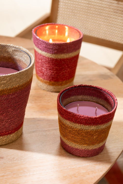 J-Line geurkaars Mand - bordeaux - medium - 55U - vtwonen shop