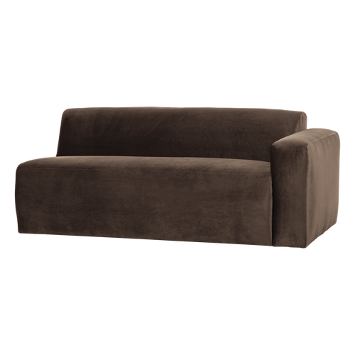 WOOOD 2-zits bank arm rechts Mojo Base - Velvet - Bruin - 74x185x97