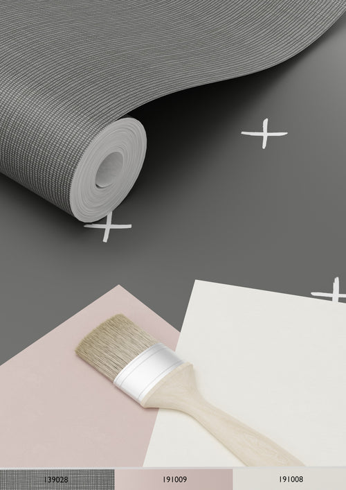 ESTAhome behang grafisch motief vergrijsd zwart - 53 cm x 10.05 m - 139070