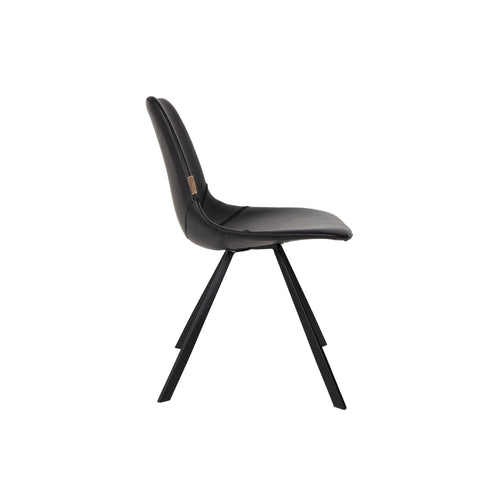 Dutchbone Franky Eetkamerstoelen  Zwart - Set van 2 - vtwonen shop