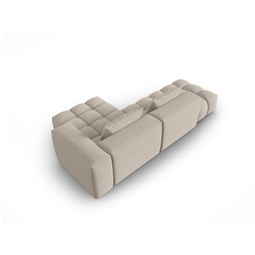 Cosmopolitan Design - Modulaire hoekbank rechts Verona 4-zits, structurele stof zand - 145x265x70cm