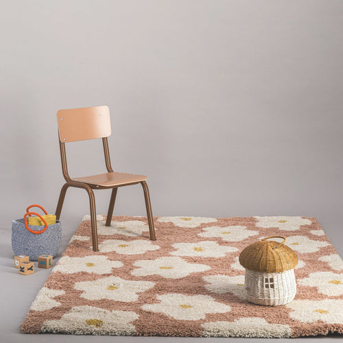 AFK Living vloerkleed Bloemen - voor kinderen - roos - 80 x 150 cm