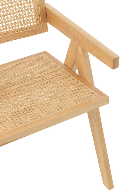J-Line stoel Rooster - essenhout/rotan - naturel