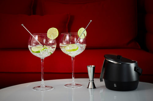 Leopold Vienna - IJsemmer dubbelwandig met deksel - 1,0L met tang mat zwart - vtwonen shop