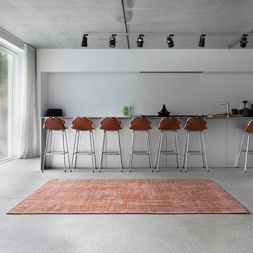 Louis De Poortere binnen & buiten machinewasbaar vloerkleed Structures Baobab van 70% gerecycled PET - roze - 170x235cm