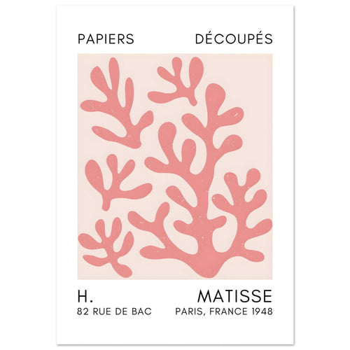 Artfulprints  Matisse – Coral shadows taupe   poster 70x100 cm - vtwonen shop