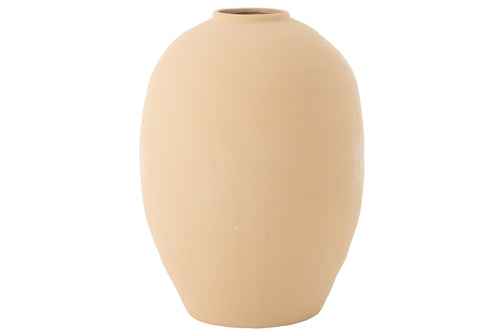 J-Line vaas Cassia Ovaal - keramiek - beige - Ø 39 cm