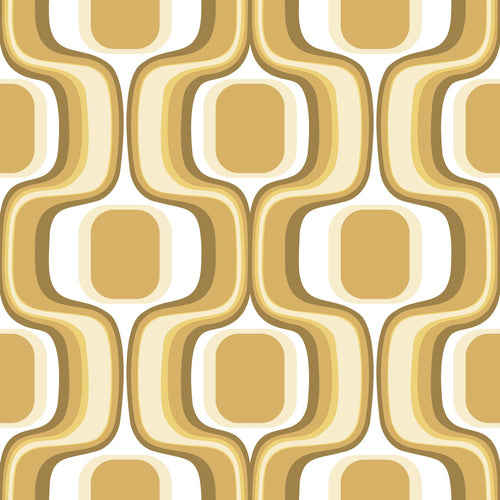 ESTAhome behang retro ornamenten okergeel en bruin - 50 x 900 cm - 131584 - vtwonen shop