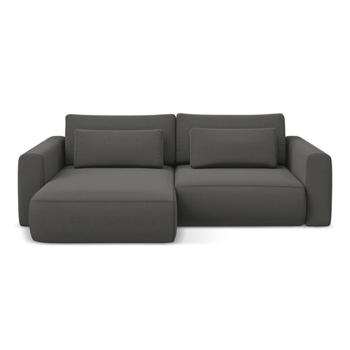 LaMiaSofa hoekbank links Perugia - velours - staal - 240x149x82