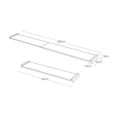 Yamazaki Uitschuifbare Lade Plank - Tower - Wit - vtwonen shop